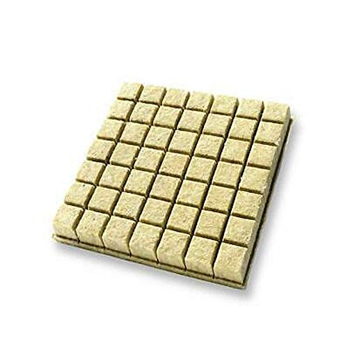 49 Rockwool Grow Cubes (1.5 Inches) - Growing Medium Starter Sheets (49 Per Pack)