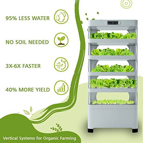 Hydroponic System – Innovative Indoor Planter for Herbs, Vegetables, Fruits – Smart Timing and Light Hydroponic Growing System– Eco-Friendly and Efficient Indoor Garden Kit – 72 Planters