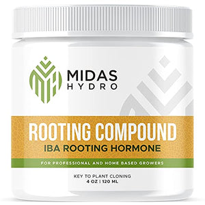 Rooting Gel for Cuttings – IBA Rooting Hormone - Cloning Gel for Strong Clones - Key to Plant Cloning - Midas Products Rooting Gel Hormone for Cuttings 4oz - for Professional and Home Based Growers