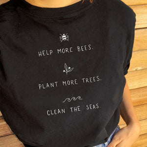 Bees Trees and Seas Short Sleeve T-Shirt For Women